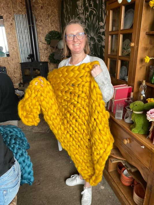 Blanket Arm Knitting Workshop - Holdens & Co, ABBEY VILLAGE