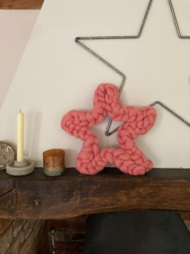 Christmas Star Merino Wreath Workshop at Holden Clough Nurseries