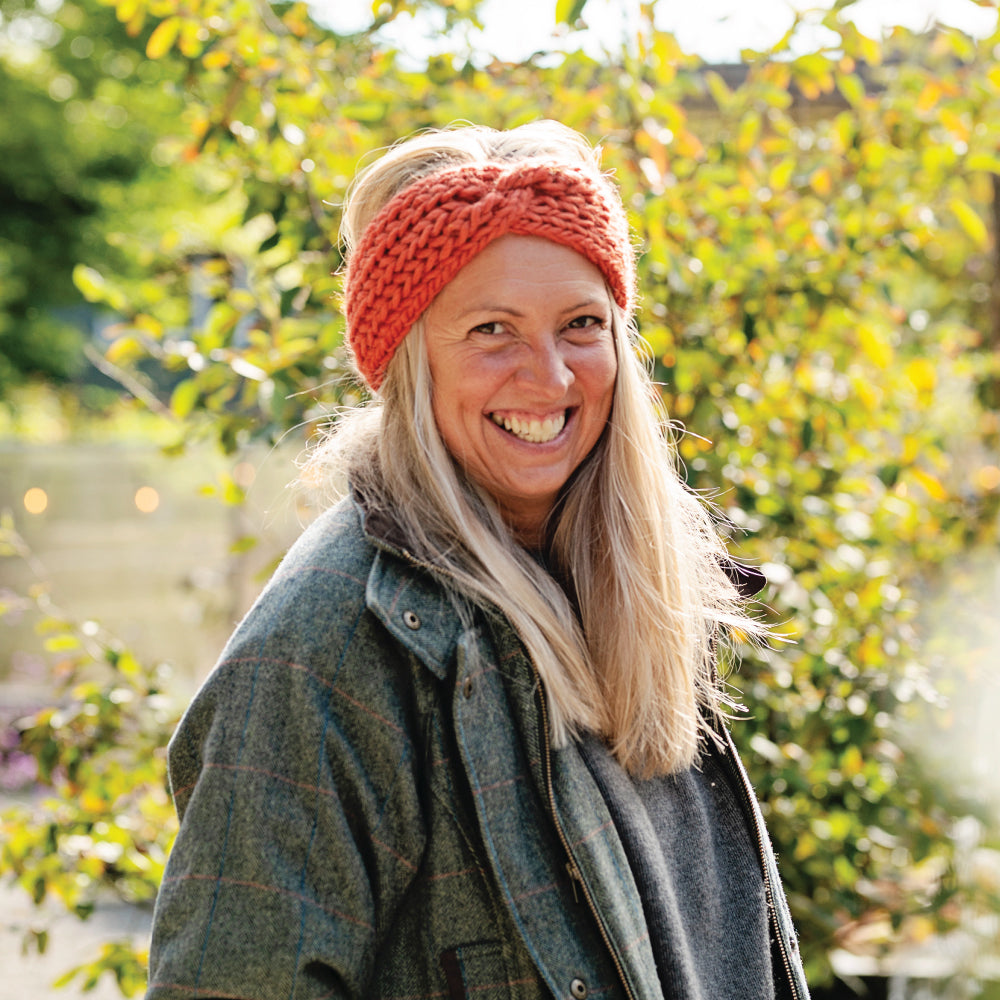 Chunky Knit Merino Wool Headband - Cinnamon