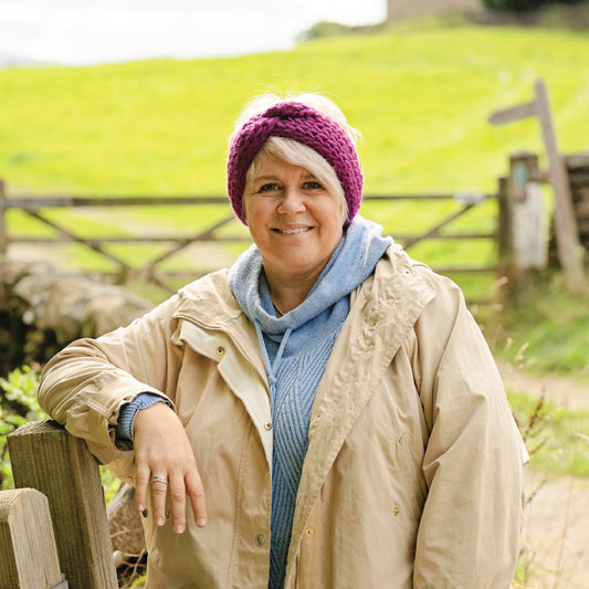 Chunky Knit Merino Wool Headband - Raspberry