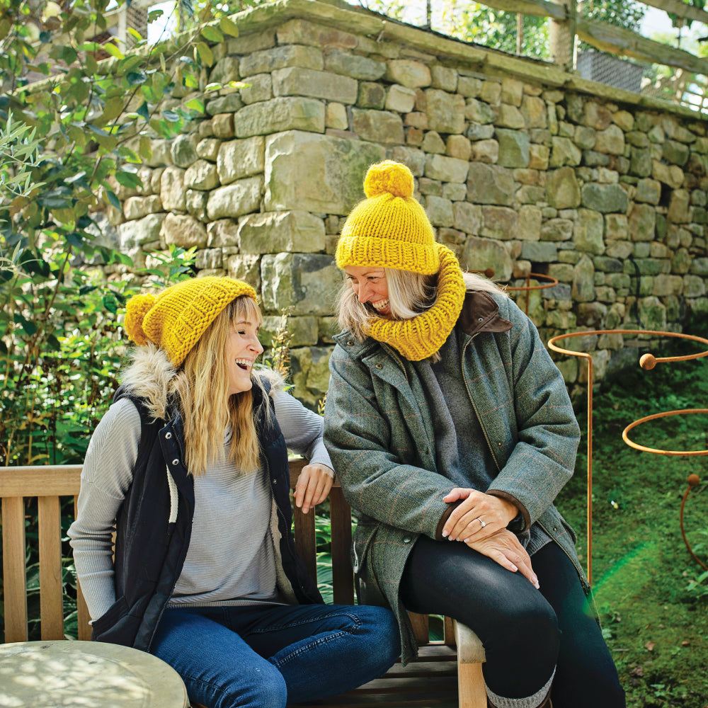 Chunky Knit Merino Wool Snood - Mustard