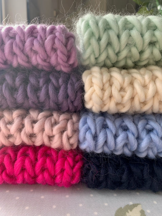 Chunky Knit Merino Wool Headband - Navy