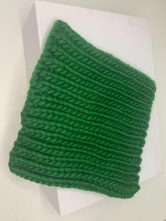 Chunky Knit Merino Wool Snood - Emerald