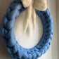 Spring Chunky Knit Merino Wreath with Bow at EDEN TEA ROOM & GALLERIES