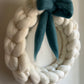 Spring Chunky Knit Merino Wreath with Bow at EDEN TEA ROOM & GALLERIES