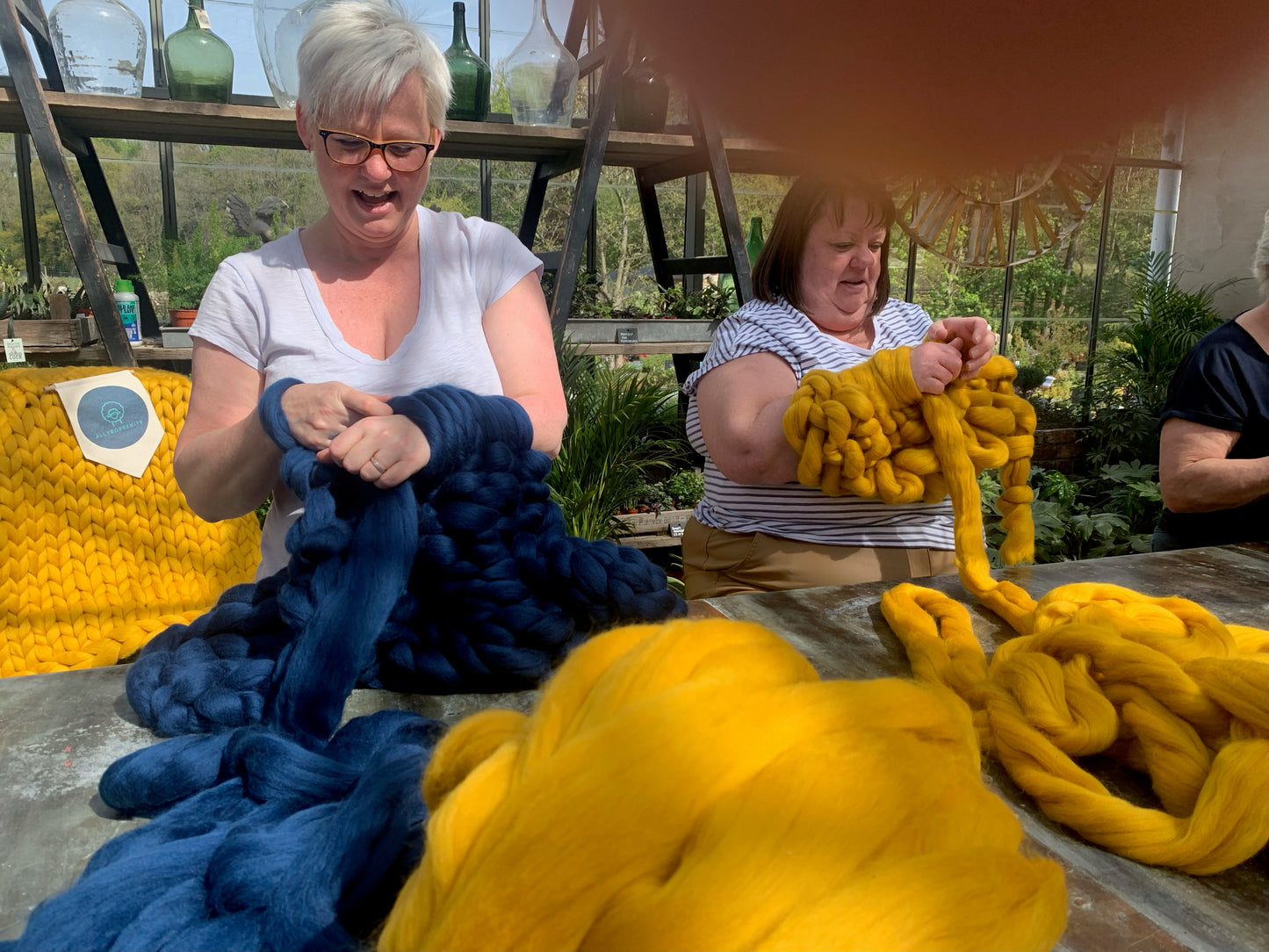 Blanket Arm Knitting Workshop - Holdens & Co, ABBEY VILLAGE