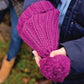 Chunky Knit Merino Wool Bobble Hat - Damson