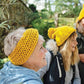 Chunky Knit Merino Wool Headband - Mustard