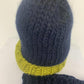 Chunky Knit Merino Wool Bobble Hat - Navy & Lichen