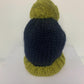 Chunky Knit Merino Wool Bobble Hat - Navy & Lichen