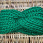 Chunky Knit Merino Wool Headband - Emerald