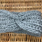 Chunky Knit Merino Wool Headband - Granite