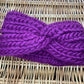 Chunky Knit Merino Wool Headband - Damson