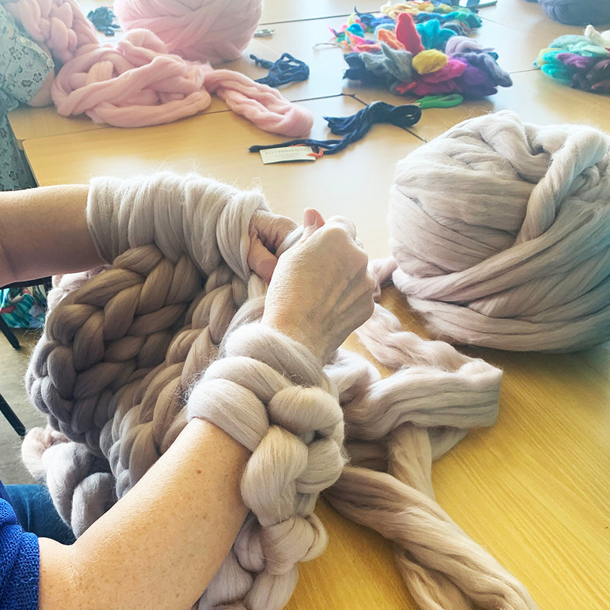 Blanket Arm Knitting Workshop Lytham Hall