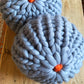 Made-to-Order Chunky Knit Merino Wool Round Cushion