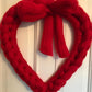 chunky knit heart wreath
