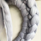 Heart Wreath - Chunky Knit Merino Wool - Ash Grey