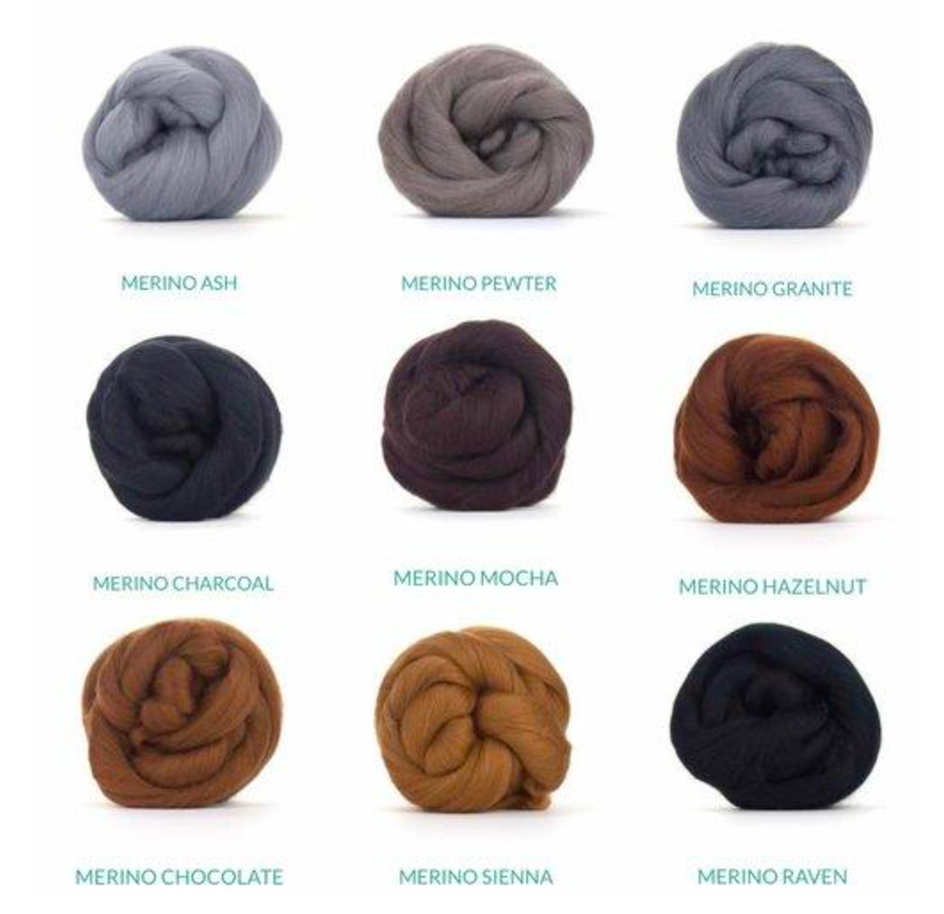 merino wool colour selection