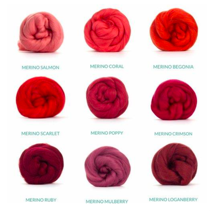 merino wool colour selection