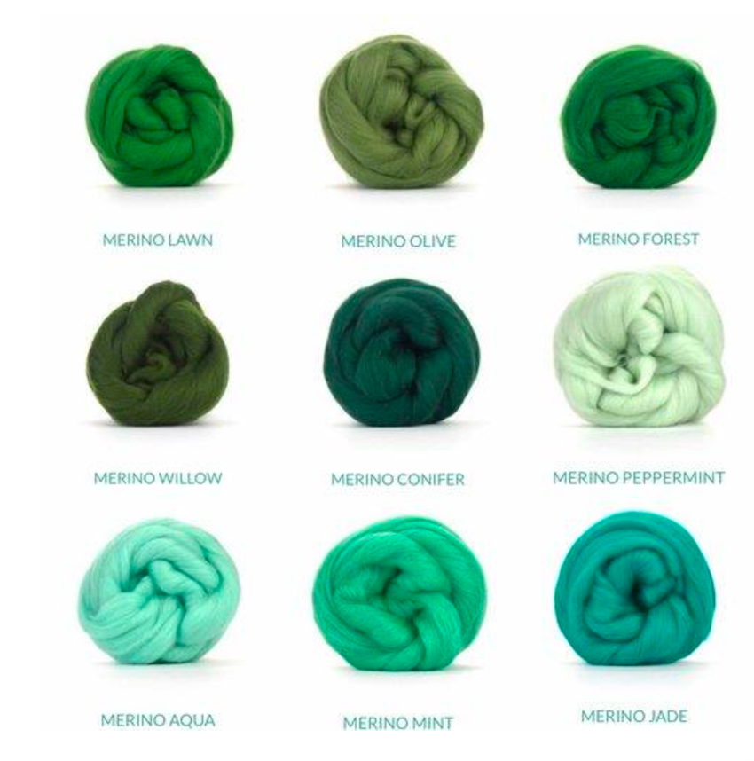 merino wool colour selection