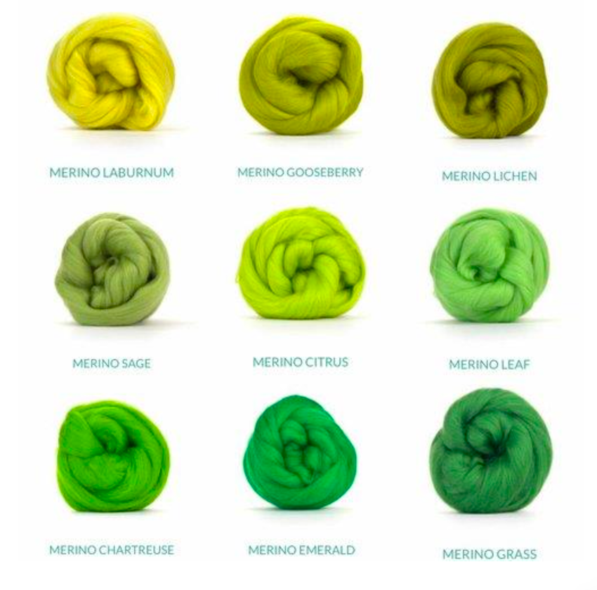 merino wool colour selection