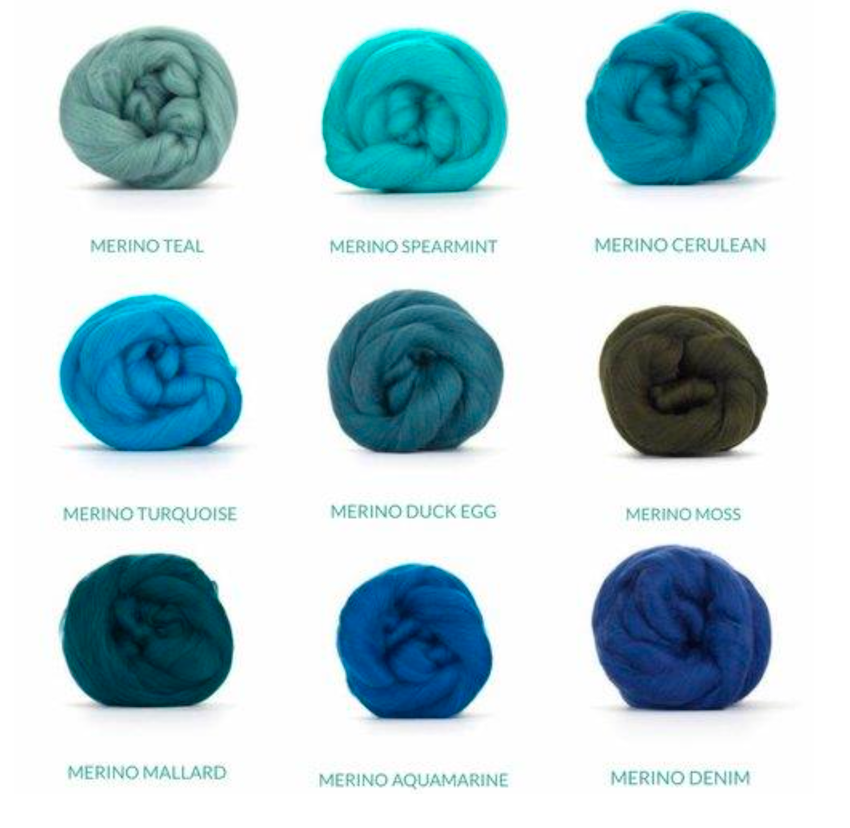 merino wool colour selection