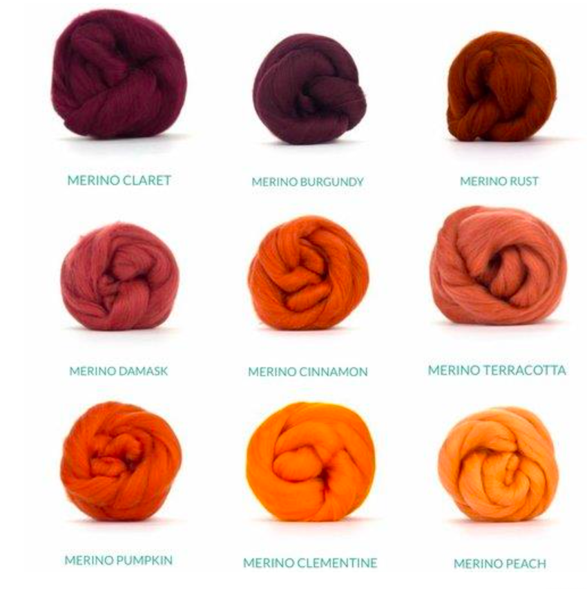 merino wool colour selection